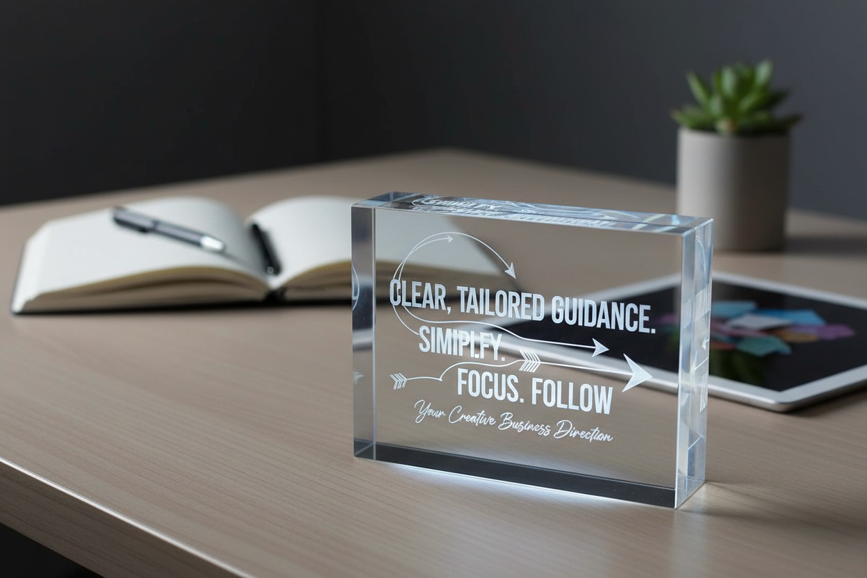 Clear, tailored guidance that simplifies decision‑making and turns complexity into a focused direction your creative business can actually follow.